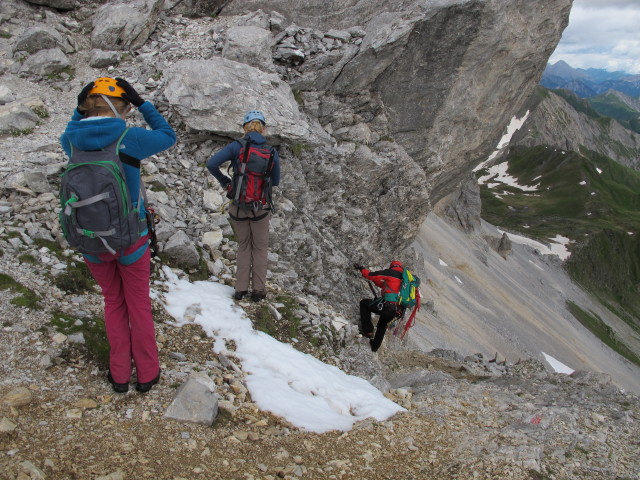 Miriam, Evelyn und Erwin zwischen Gro&szlig;er Kinigat und Filmoorsattel
