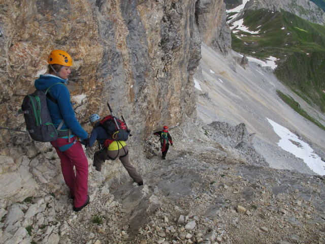 Miriam, Evelyn und Erwin zwischen Gro&szlig;er Kinigat und Filmoorsattel