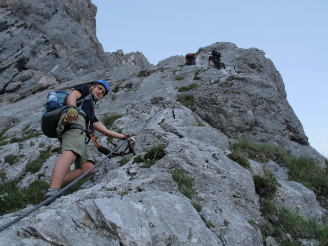 Anna-Klettersteig: Christian am H&ouml;hlenpfeiler (19. Juli)