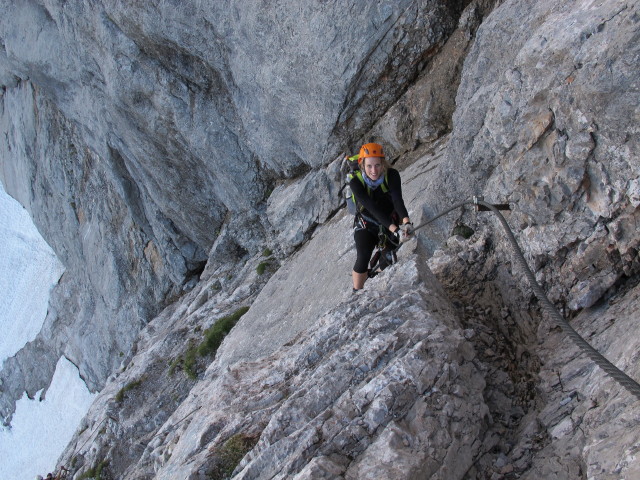 Johann-Klettersteig: Sabrina auf der Gro&szlig;en Rampe (19. Juli)