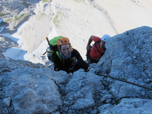 Johann-Klettersteig: Sabrina zwischen Adlerhorst und S&uuml;dwandblick (19. Juli)