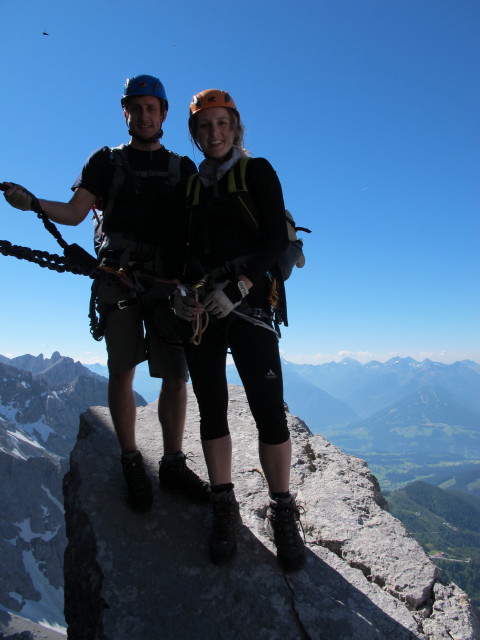 Johann-Klettersteig: Christian und Sabrina am G&ouml;tterthron (19. Juli)