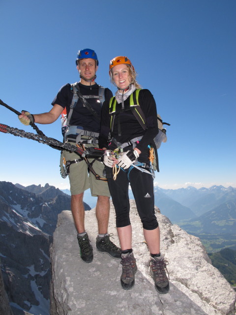 Johann-Klettersteig: Christian und Sabrina am G&ouml;tterthron (19. Juli)