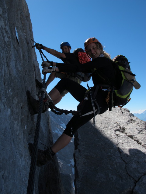Johann-Klettersteig: Christian und Sabrina am G&ouml;tterthron (19. Juli)