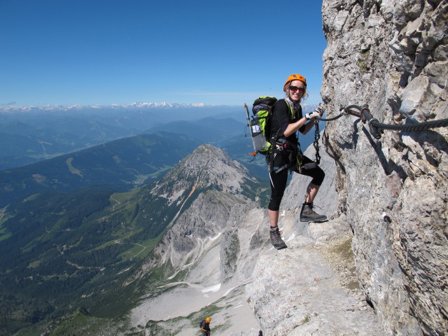Johann-Klettersteig: Sabrina am Ausstiegsband (19. Juli)