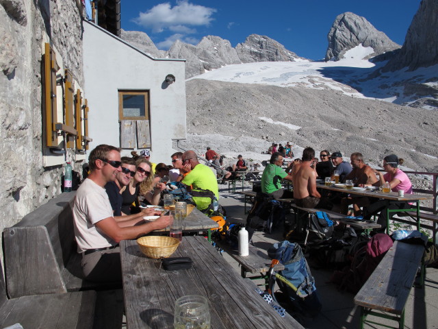 Ich, Christian und Sabrina bei der Adamekh&uuml;tte, 2.196 m (19. Juli)