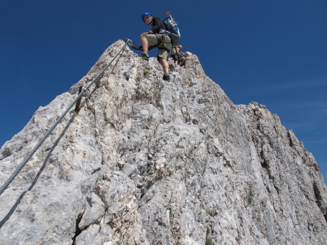 Amon-Klettersteig: Christian und Sabrina zwischen Ausstieg und Simonyscharte (20. Juli)
