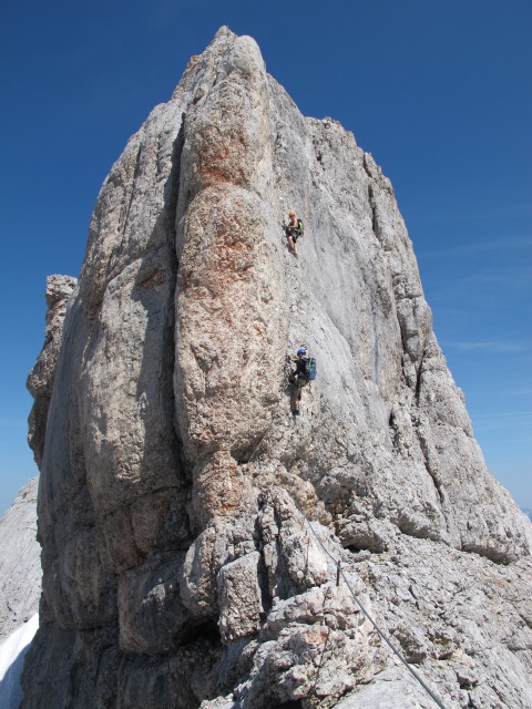 Amon-Klettersteig: Sabrina und Christian zwischen Ausstieg und Simonyscharte (20. Juli)