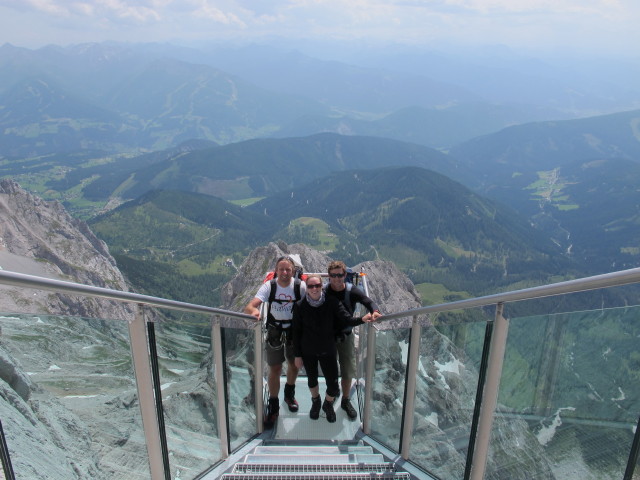 Ich, Sabrina und Christian auf der Treppe ins Nichts (20. Juli)