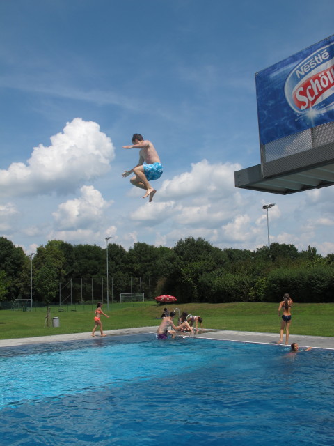 Martin im Sprungbecken