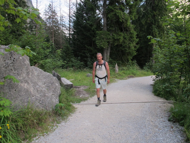 Erich im Wimbachtal zwischen Wimbachbr&uuml;cke und Wimbachschloss (1. Aug.)