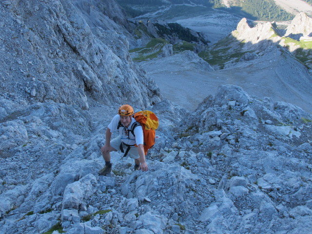 Erich auf Weg 441 zwischen Wimbachgriesh&uuml;tte und Sch&ouml;nfeldspitze (2. Aug.)