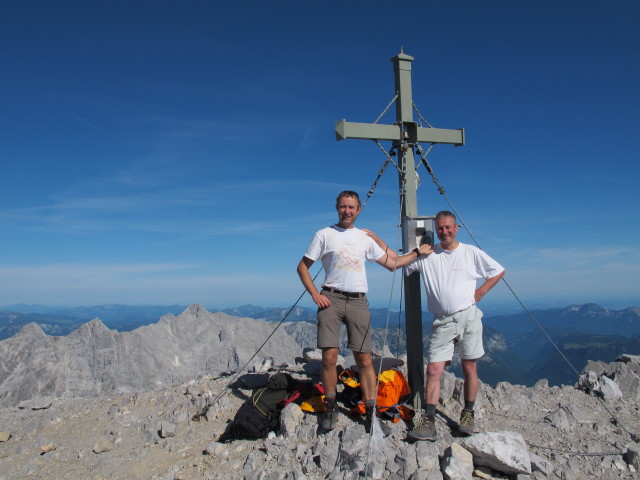 Ich und Erich auf der Sch&ouml;nfeldspitze, 2.712 m (2. Aug.)