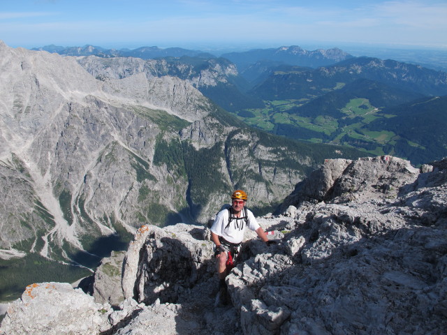 Erich auf Weg 441 zwischen Sch&ouml;nfeldspitze und Watzmann (2. Aug.)