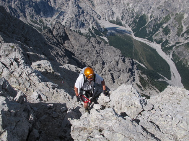 Erich auf Weg 441 zwischen Sch&ouml;nfeldspitze und Watzmann (2. Aug.)