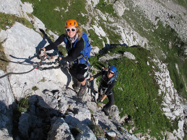 Via Ferrata Italiana al Mangart: Sabrina und Christian (17. Aug.)