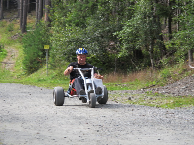 Erich auf der Roller- und Mountaincartbahn