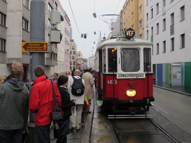 Oldtimer-Tramway in der Erdbergstra&szlig;e