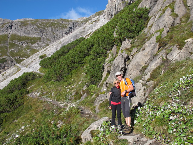 Corinna und Andreas auf Weg 02 zwischen Lünersee und Totalphütte
