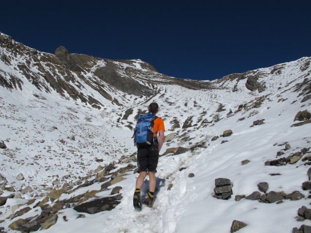 Andreas auf Weg 02 zwischen Totalph&uuml;tte und Schesaplana