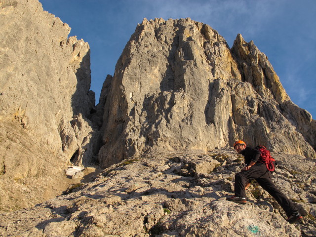 Axel zwischen zweitem Vorbau der Bischofsm&uuml;tze und M&uuml;tzenschlucht (20. Sep.)