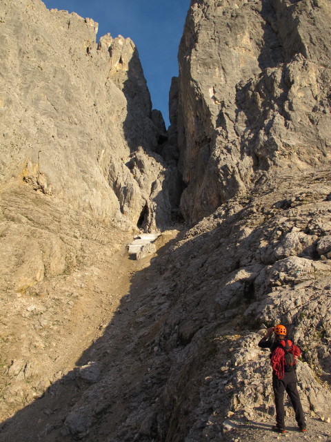 Axel zwischen zweitem Vorbau der Bischofsm&uuml;tze und M&uuml;tzenschlucht (20. Sep.)