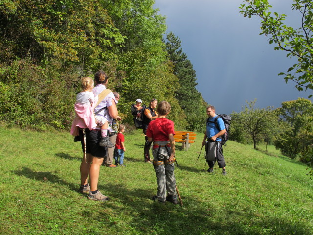 Naya, Claudia, Andreas, Alexander, Antonia, Marlies, Miguel und Axel zwischen F&uuml;rststeig und Waldbauer