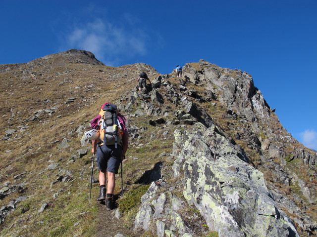 Gudrun zwischen Dreizeiger und Oberstkogel (27. Sep.)