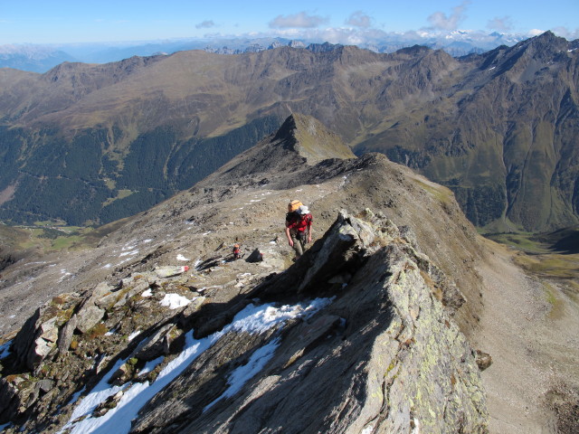 Gudrun und Christoph zwischen Oberstkogel und Zischgeles (27. Sep.)