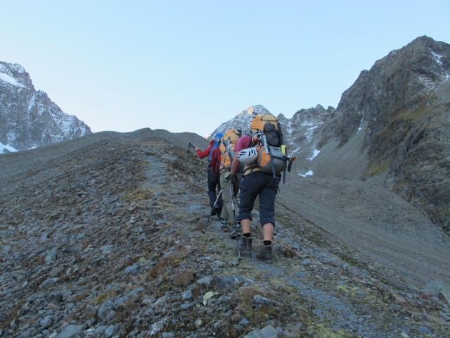 Anna, Christoph und Gudrun im L&auml;ngental zwischen Westfalenhaus und L&auml;ngentalferner (28. Sep.)