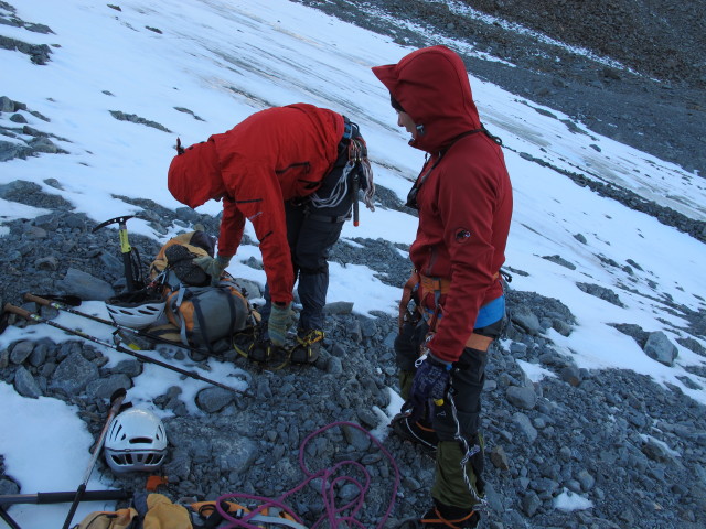Gudrun und Anna am L&auml;ngentalferner (28. Sep.)