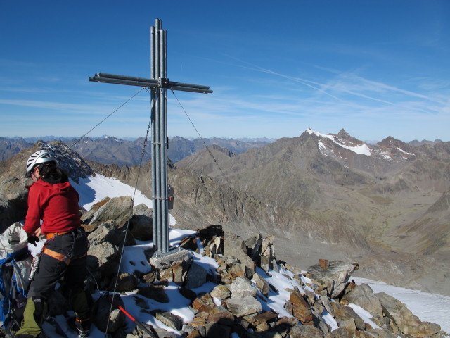 Anna am L&auml;ngentaler Wei&szlig;er Kogel, 3.217 m (28. Sep.)