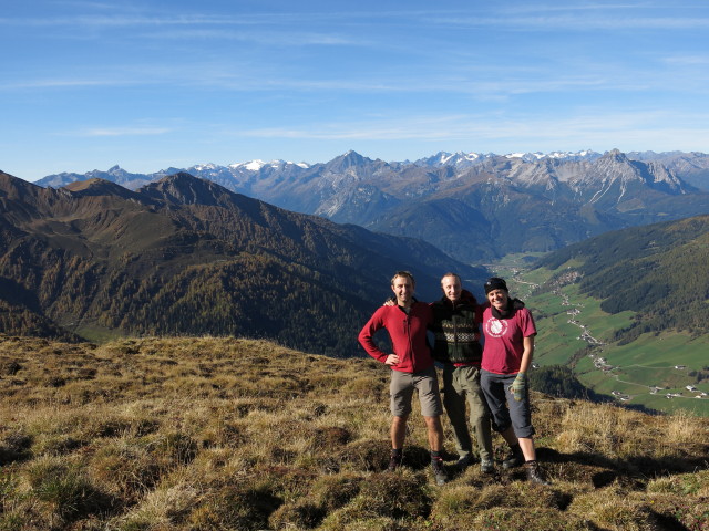 Ich, Christoph und Gudrun zwischen St&ouml;cklalm und Naviser Kreuzj&ouml;chl (18. Okt.)