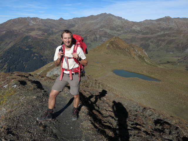 Ich zwischen Stöcklalm und Naviser Kreuzjöchl (18. Okt.)