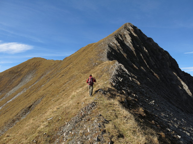 Christoph zwischen Gsch&uuml;tzspitzsattel und Gamskarspitze (19. Okt.)