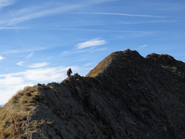 Christoph zwischen Gsch&uuml;tzspitzsattel und Gamskarspitze (19. Okt.)