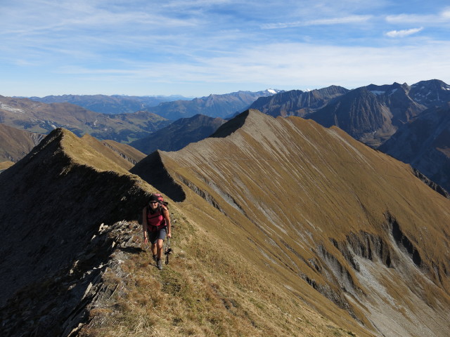 Gudrun zwischen Gschützspitzsattel und Gamskarspitze (19. Okt.)