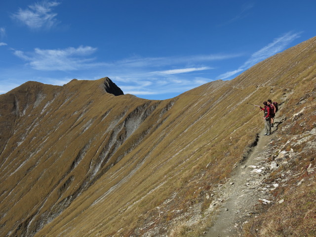 Christoph und Gudrun zwischen Gschützspitzsattel und Wandspitze (19. Okt.)