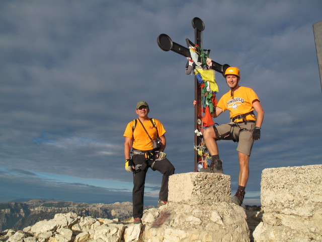 Axel und ich auf der Cima Carega, 2.259 m