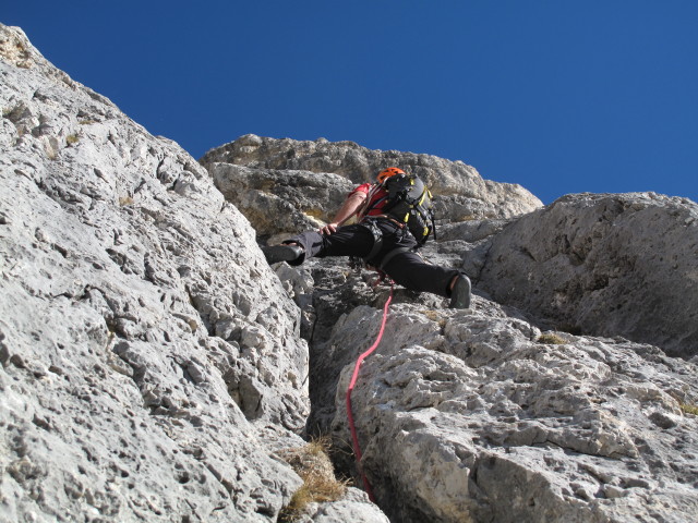 'Via del Buco': Axel in der vierten Seill&auml;nge des ersten Teils
