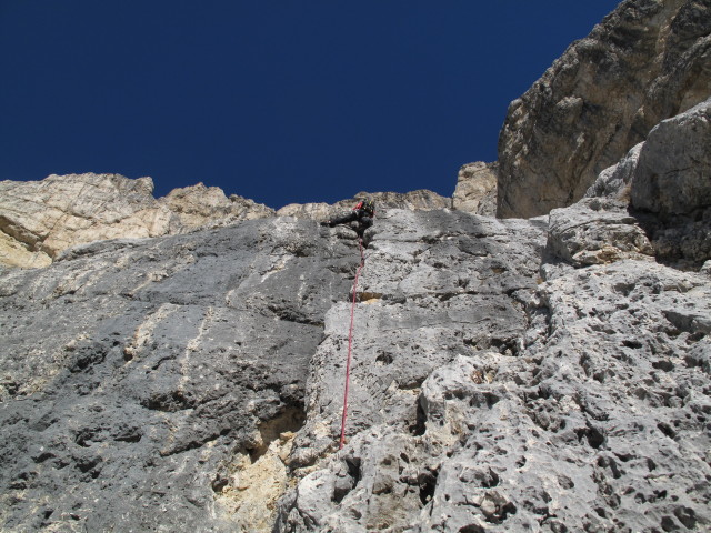 'Via del Buco': Axel in der f&uuml;nften Seill&auml;nge des ersten Teils