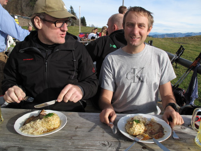 Erich und ich beim Schobersteinhaus, 1.260 m