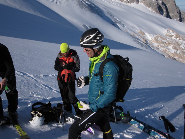 ? und Hans am Hallst&auml;tter Gletscher