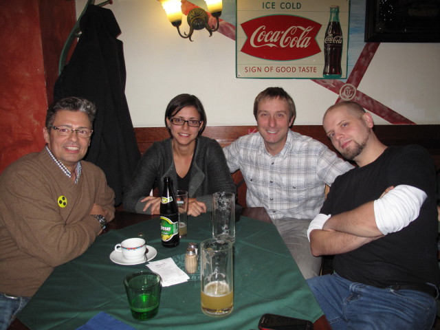 Peter, Michaela, ich und Philipp im Sparky's