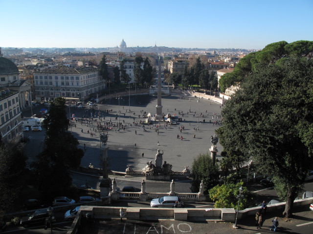 Piazza del Popolo vom Pincio aus