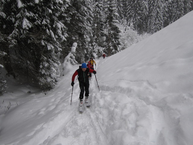 Axel, Martina, Wolfgang und Erhard zwischen Schwarzenau und Unterer Prädastenalm