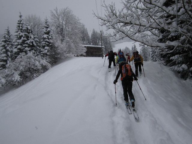 Axel, Lea, Anabel, Elias und Wolfgang zwischen Schwarzenau und Unterer Pr&auml;dastenalm