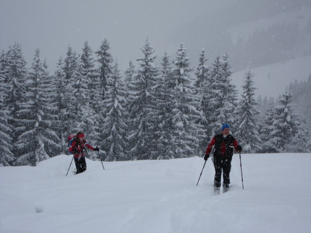 Lea und Axel zwischen Unterer Prädastenalm und Oberer Prädastenalm