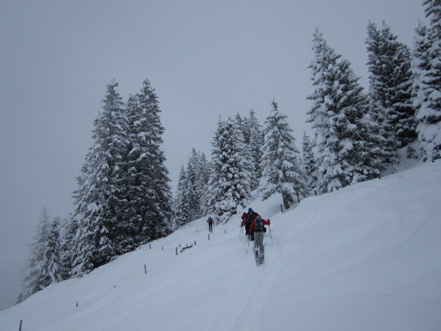 Martina, Lea, Axel und Erhard zwischen Oberer Pr&auml;dastenalm und Vorderer Feldalm