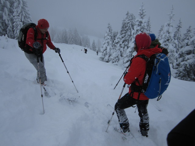 Erhard, Martina und Axel zwischen Feldalphorn und Oberer Pr&auml;dastenalm